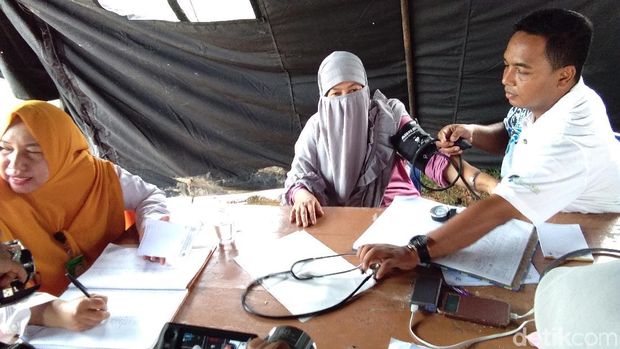 Suasana di Posko Kesehatan