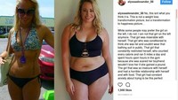 Baru-baru ini Alyssa mengunggah foto before and after dirinya di Instagram dengan keterangan, Ini bukan foto transformasi perubahan berat badan, tetapi foto transformasi kebahagiaan. (Foto: Instagram/alyssaalexander_88)