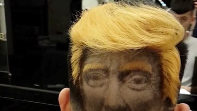 Unik! Wajah Trump Jadi Model Potongan Rambut di Taiwan