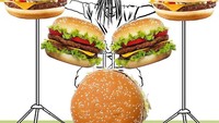 Selanjutnya di tangan seniman ini burger bisa diubah menjadi seperangkat drum. Keren! Foto: Diego Cusano