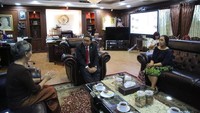 Layar itu letaknya ada di salah satu pojok ruangan Fadli Zon yang ada di Gedung Nusantara III, Kompleks Parlemen, Senayan (Foto: Dok. Twitter Fadli Zon)