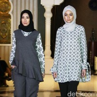 Rancangan busana muslim terbaru dari creative director brand SUQMA, Jenahara Nasution, yang mengusung tema Djellaba, bertempat di Rumah Maroko, Menteng, Jakarta. [6/12/2017]. Foto: Mohammad Abduh/Wolipop