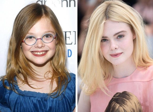 Mary Elle Fanning, lebih dikenal sebagai Elle Fanning, adalah adik dari aktris Dakota Fanning. Berusia 19 tahun, Elie terlihat manis dengan rambut pirang panjang dan mata birunya. Berbeda dibanding saat kecil, ia memakai kacamata dipadu senyum gigi kelincinya. Foto: Instagram, Getty Images.