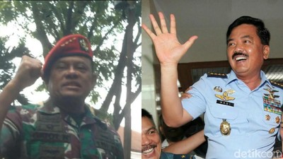 Foto: Beda Arak-arakan Jenderal Gatot dan Marsekal Hadi