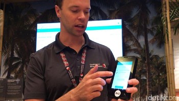 Staf Qualcomm menerangkaan  fitur keamanan yang dimiliki Snapdragon 845. (Foto: detikINET/Adi Fida Rahman)