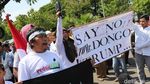 Suasana Terkini Demo di Depan Kedubes AS
