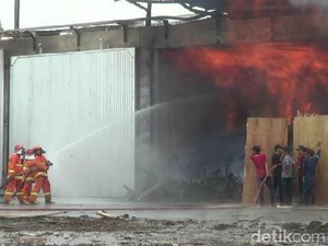 Pabrik Pengolahan Kayu di Probolinggo Terbakar
