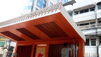 Saat ini sejumlah pekerja masih menyelesaikan pengerjaan.