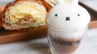 Simpel dan mungil tampaknya pas untuk menggambarkan latte art yang satu ini. Foto: Istimewa