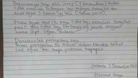 Pria lansia yang telantar di got di Jakarta Barat dalam kondisi sakit ini tidak diakui anak-anaknya. Inilah surat pernyataan buah hatinya itu (dok Dinsos DKI Jakarta)