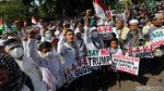 Suasana Terkini Demo di Depan Kedubes AS