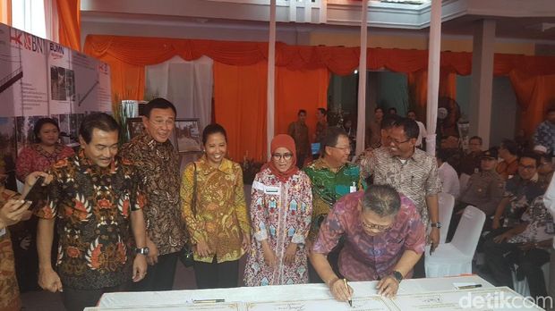 Peresmian jembatan di Lebak