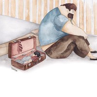 Akan bepergian untuk perjalanan bisnis jadi salah satu hal sulit bagi seorang ayah. Sang putri kecil akan mengganggu ayahnya ketika tengah bersiap-siap memasukan pakaian ke koper. Foto: Instagram vskafandre