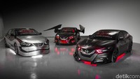 Tampang Nissan Maxima-Captain Phasma (kiri), Nissan Maxima-Kylo Rens TIE Silencer (tengah), dan Nissan Maxima-Kylo Ren (kanan). (Nissan).