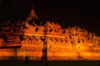 Kampanye Antikekerasan pada Wanita, Borobudur 'Berubah' Jadi Oranye