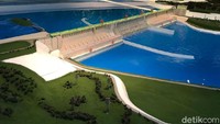 Maket Three Gorges Dam atau Bendungan Tiga Ngarai.