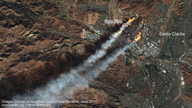 Kebakaran Hutan di California: Jilatan Api Terlihat dari Angkasa