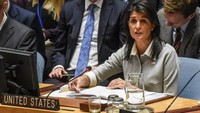 AS yang diwakili oleh Dubes-nya untuk PBB Nikki Haley dihujani banyak kritikan oleh negara-negara anggota DK PBB. Foto: Stephanie Keith/Getty Images/AFP