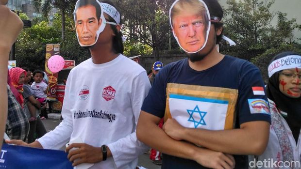 Aksi Masyarakat Kecam Trump Soal Yerusalem di Bundaran HI
