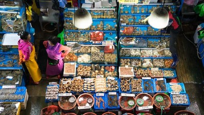 Yuk Intip, Suasana Pasar Ikan Noryangjin di Seoul, Korea Selatan