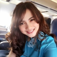 Verdiana Vera, pramugari cantik dari maskapai NAM Air yang memiliki wajah seperti keturunan blasteran. Foto: Instagram