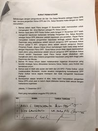 Surat tolak Aziz jadi Ketua DPR