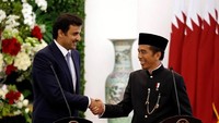 Mimbar itu juga digunakan Jokowi saat menyampaikan pernyataan bersama tamu negara (Foto: Dok. Detikcom)
