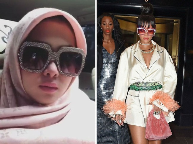 Rihanna tampaknya menjadi salah satu ikon mode bagi Syahrini. sebelum boots YSL, Syahrini juga memiliki kacamata besar ala Rihanna, hanya saja dalam warna berbeda. Kacamata itu harganya US$ 1.190 atau Rp 16 jutaan. Foto: Instagram