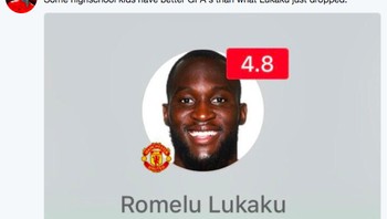 Poin terendah Lukaku. Foto: Screenshot Twitter
