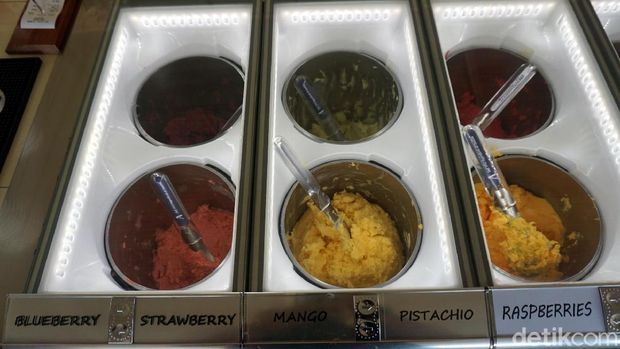 Aneka pilihan rasa gelato (Wahyu/detikTravel)