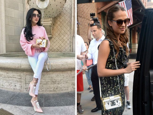 Syahrini memberi sentuhan high-end untuk gaya kasualnya saat berada di Los Angeles bulan Juni kemarin lewat tas Petite Malle dari Louis Vuitton. Tas serupa juga dimiliki aktris Alicia Vikander. Tertarik memilikinya? Harganya adalah US$ 5.500 atau sekitar Rp 73 juta. Foto: Instagram