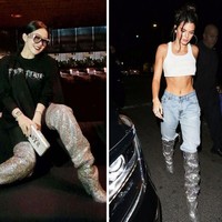 Sepatu ini jadi perbincangan karena harganya yang mencapai US$ 10 ribu atau Rp 130 jutaan. Hebatnya lagi, banyak yang mengantre hingga waiting list untuk mendapatkan boots glitter dari Saint Laurent ini. Rihanna tercatat jadi selebriti pertama yang memakainya, diikuti Syahrini dan lalu Kendall Jenner. Foto: Instagram