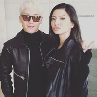 Sama-sama pakai baju hitam, keduanya pun tampak begitu dekat. Seperti pasangan kekasih ya.  Foto: dok. Instagram (Raline Shah)