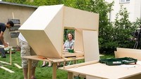 Rumah ini terbuat dari struktur kayu dengan bentuk yang cukup unik. Istimewa/Bored Panda.