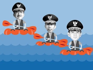 Empat Gubernur Jakarta Diterjang Banjir