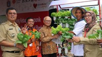 Warga setempat mengaku sangat senang dan bangga bisa berkebun di tengah Ibukota Jakarta. Foto: dok. Bank DKI