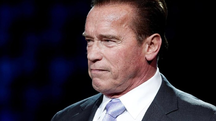 R20 Founder and former California state governor Arnold Schwarzenegger delivers a speech during the One Planet Summit at the Seine Musicale center in Boulogne-Billancourt, near Paris, France, December 12, 2017. REUTERS/Benoit Tessier