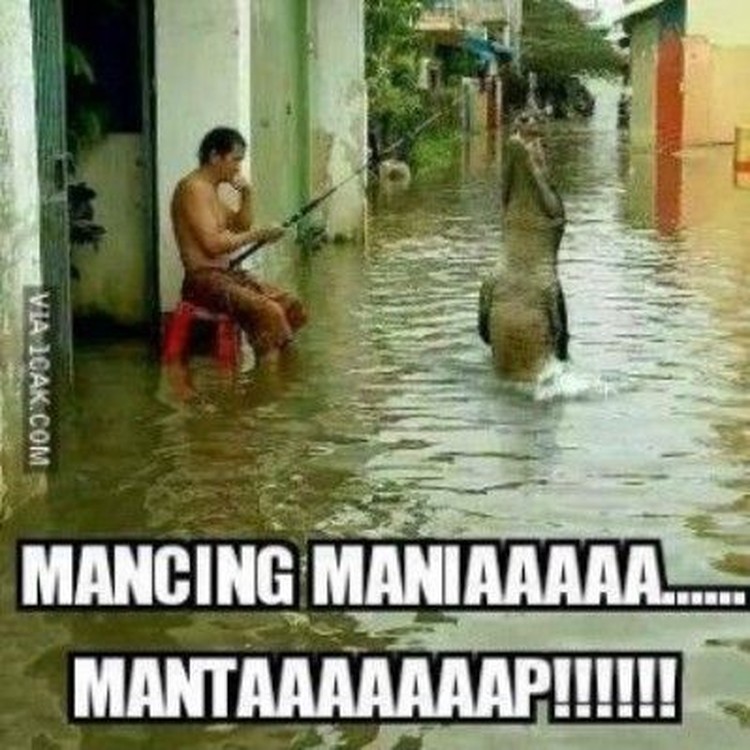 Hasil gambar untuk meme banjir lucu