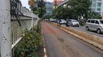 Di Lokasi Ini Pemotor Terjepit Bus di Jalur TransJ 