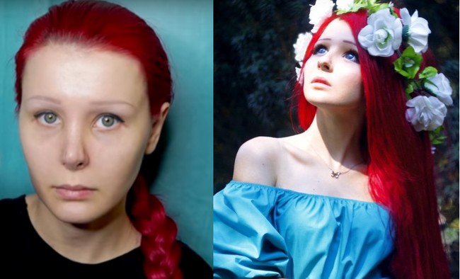 Anastasiya Shpagina sebenarnya lebih mirip dengan tokoh anime. Namun ada pula yang menyebutnya seperti Barbie. Penampilannya yang paling menonjol adalah bagian matanya yang sangat besar. Ia mengaku mengubah penampilannya seperti tokoh animasi dengan menggunakan makeup. Meski demikian, ada kabar yang mengatakan kalau Anastasiya melakukan operasi plastik. Foto: Ist.
