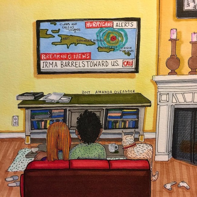 Menikmati kopi pagi bersama pasangan tercinta sambil menonton perkembangan berita terkini. Foto: Instagram