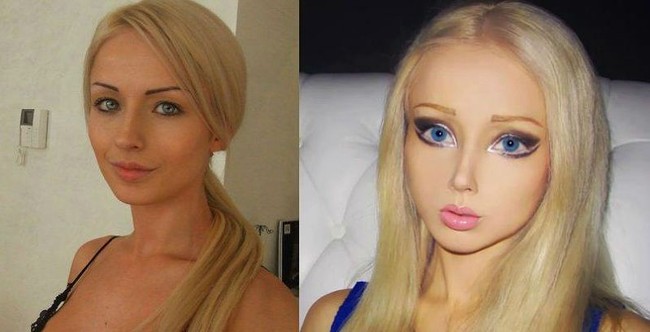 Valeria Lukyanova merupakan salah satu wanita yang melakukan operasi demi mirip Barbie. Wanita asal Ukraina itu melakukan operasi pembesaran payudara. Tampilan tubuhnya jadi terlihat ektrem dengan payudara yang cukup besar namun tubuhnya sangat kurus. Wanita 31 tahun itu juga pernah mengaku bahwa ia penganut Breatharianism. Breatharianism adalah orang-orang yang percaya dirinya bisa bertahan hidup hanya dengan udara dan cahaya, tanpa makan dan minum. Ia bekerja sebagai DJ.  Foto: Ist.