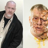 Pria bernama Jeusty ini menjadi model special effect yang hasilnya seperti orang babak belur. Foto: Instagram