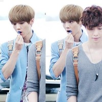 Ketika masih tergabung dalam boyband EXO, Luhan juga pernah tertangkap pakai lip balm di bandara. Foto: ist