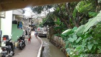 Setidaknya terdata ada 121 rumah permanen di wilayah RW 06 Jati Padang yang dibangun di bantaran dan di atas Kali Pulo. 