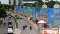 Pembangunan sudah memasuki tahap pembuatan tiang pancang.