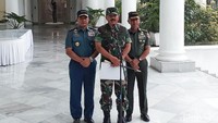Para jenderal bintang empat yang menjadi tamu Jokowi/Foto: Bagus Prihantoro Nugroho/detikcom