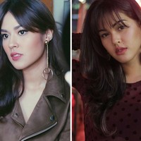 Meski beda gaya rambut, penyanyi Raisa dan aktris Rebecca Tamara dinilai penggemar mereka, memiliki kemiripan. Keduanya memiliki wajah dan bibir yang mirip. Foto: Ist, Instagram