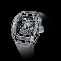Richard Mille RM 56-01: US$ 1.85 Juta atau Rp 25 Miliar. Seluruh permukaan jam tangan ini terbuat dari kristal safir, maka tak heran harganya bisa mencapai Rp 25 miliar. Walau banyak pula yang mengatakan tampilan kristal safir ini mirip plastik dan tak terlihat mewah, namun justru ini yang membuat jam tangan sangat eksklusif. Foto: Dok. Richard Mille