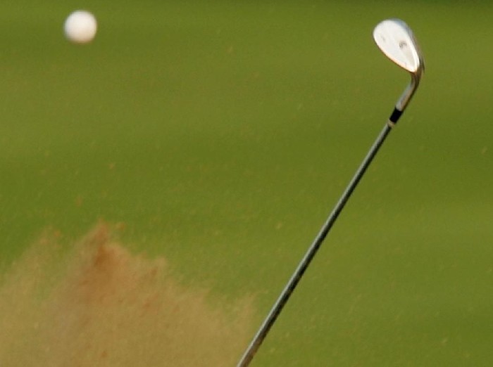 CARMEL, IN - SEPTEMBER 10:  Rosie Jones of the USA plays a bunker shot on the 15th hole during the Saturday afternoon four-ball matches at the Solheim Cup at Crooked Stick Golf Club on September 10, 2005 in Carmel, Indiana.  (Photo by Scott Halleran/Getty Images)